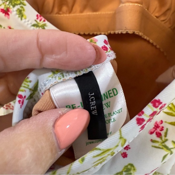 JCREW Ruched bandeau one-piece in cloud meadow floral - Picture 5 of 6